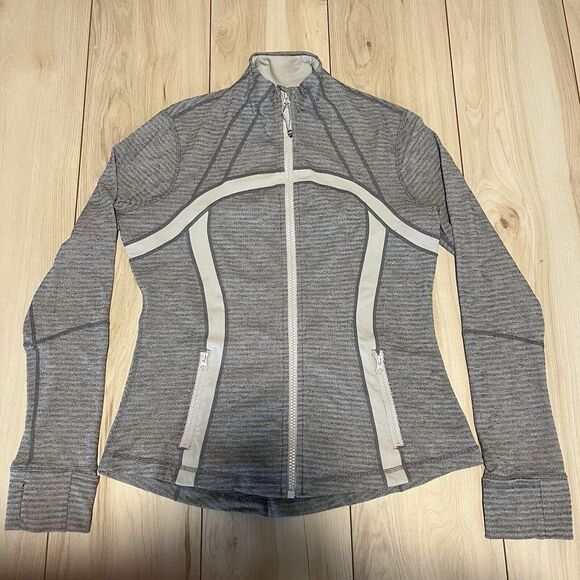 Lululemon Athletica Define Jacket Full Zip Back Mesh Venting Gray Womens Size 12 - Picture 1 of 16